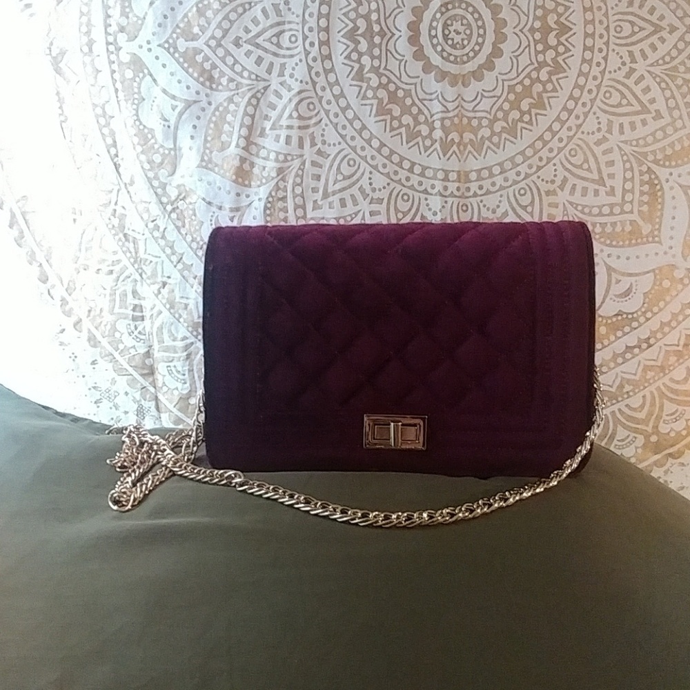 Maroon Chanel like purse